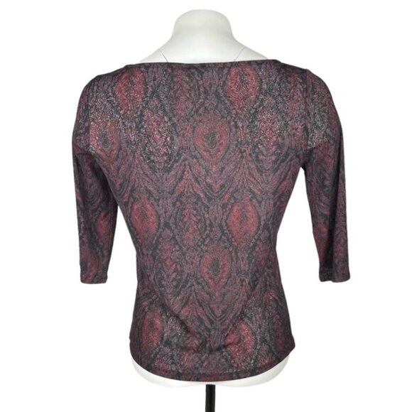 J. JILL Sheer 3/4 Sleeve Blouse Sz Small - Picture 4 of 4